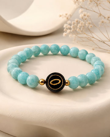 turquoise green amazonite NFC crystal bracelet, Aqua Halo by Void Halo