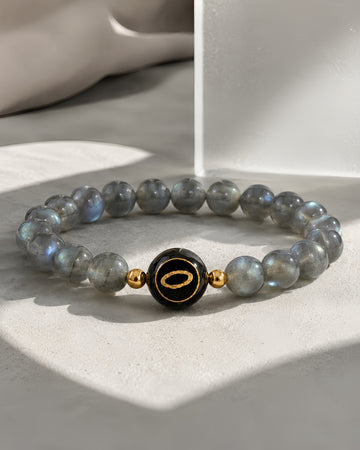 gray labradorite NFC crystal bracelet, Flash Halo by Void Halo