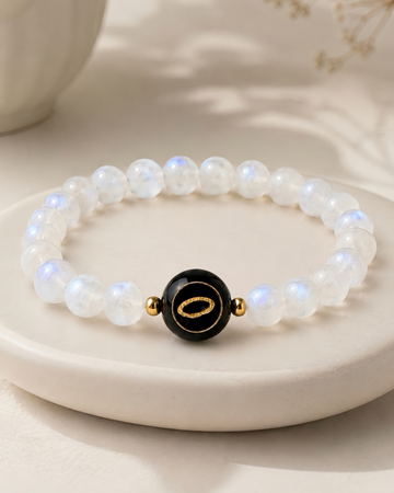 blue moonstone NFC crystal bracelet, Glow Halo by Void Halo