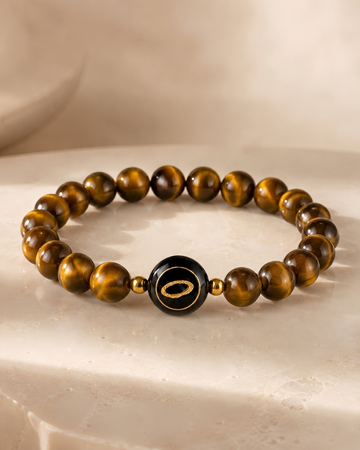 golden brown tiger's eye NFC crystal bracelet, Golden Halo by Void Halo