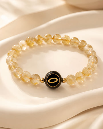 yellow phantom quartz NFC crystal bracelet, Honey Halo by Void Halo