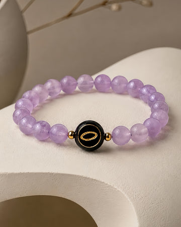 lavender amethyst NFC crystal bracelet, Lavender Halo by Void Halo