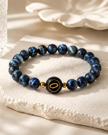 navy blue tiger's eye NFC crystal bracelet, Navy Halo by Void Halo