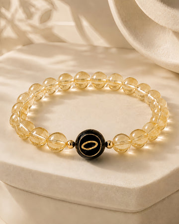 honey gold citrine NFC crystal bracelet, Sunlit Halo by Void Halo