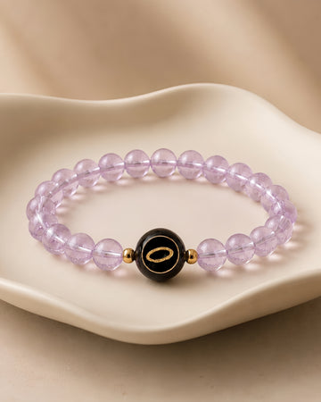 violet Brazilian amethyst NFC crystal bracelet, Violet Halo by Void Halo
